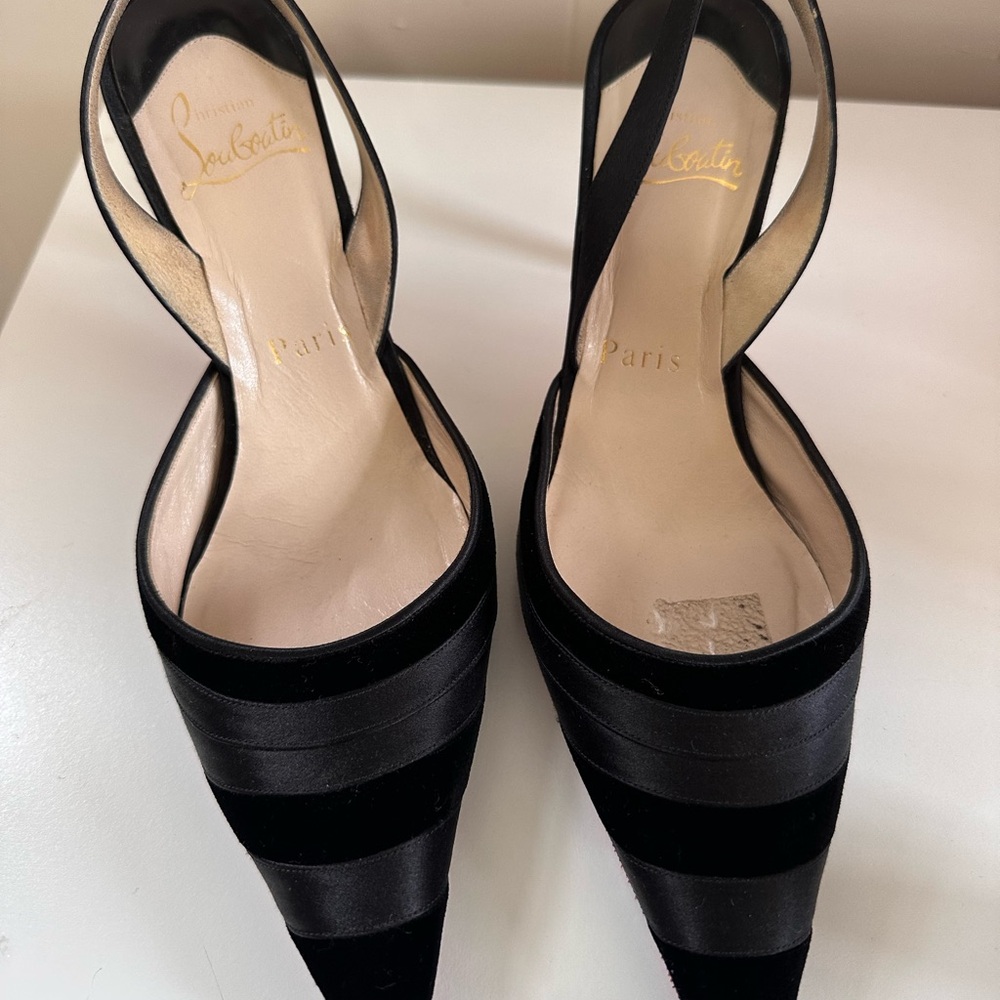 Christian Louboutin Women's Black Slingback Shoes